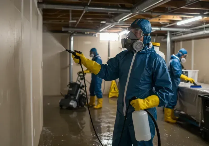 Basement Sanitization and Antimicrobial Treatment process in Charleston County, SC